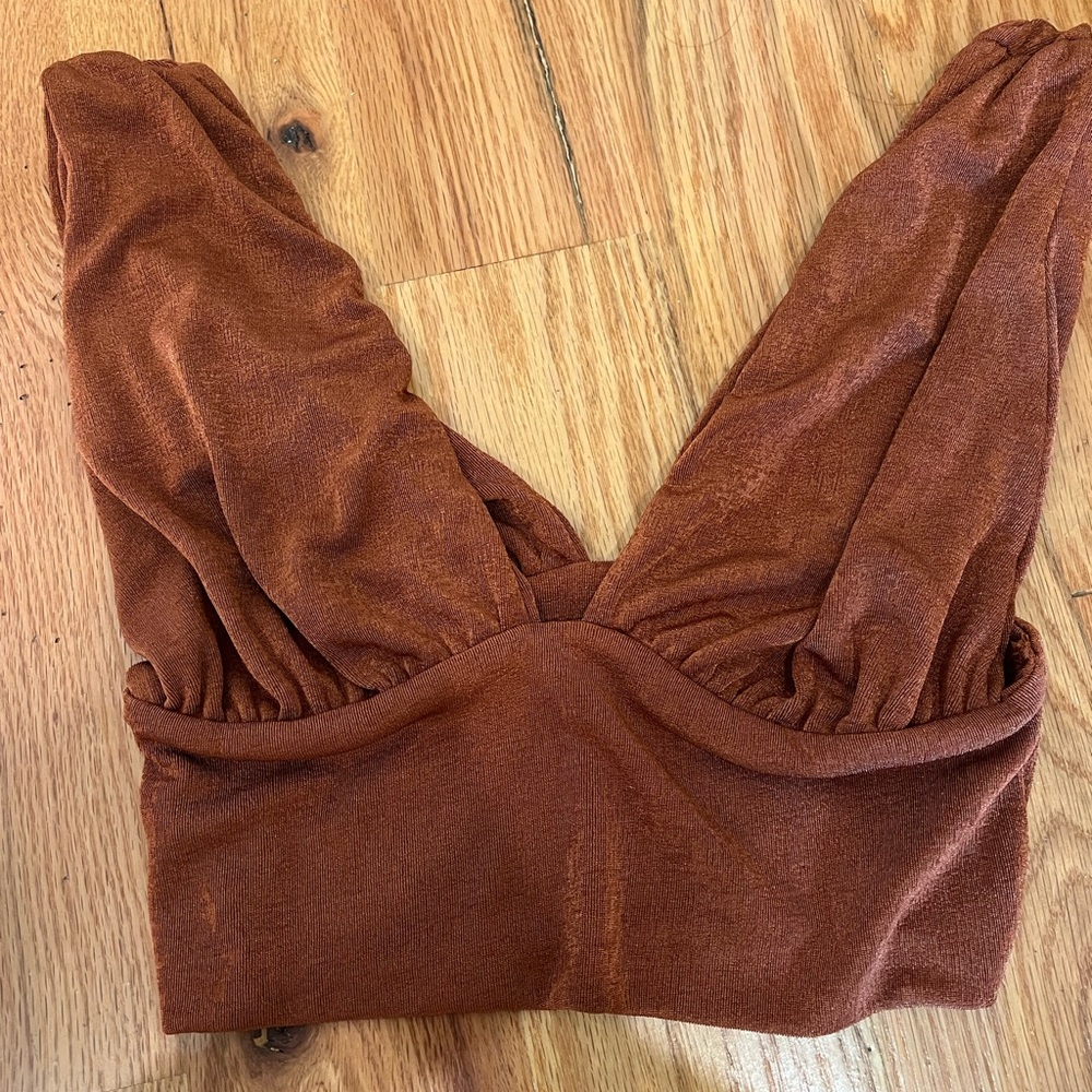 Rust Brown Sleeveless Top
